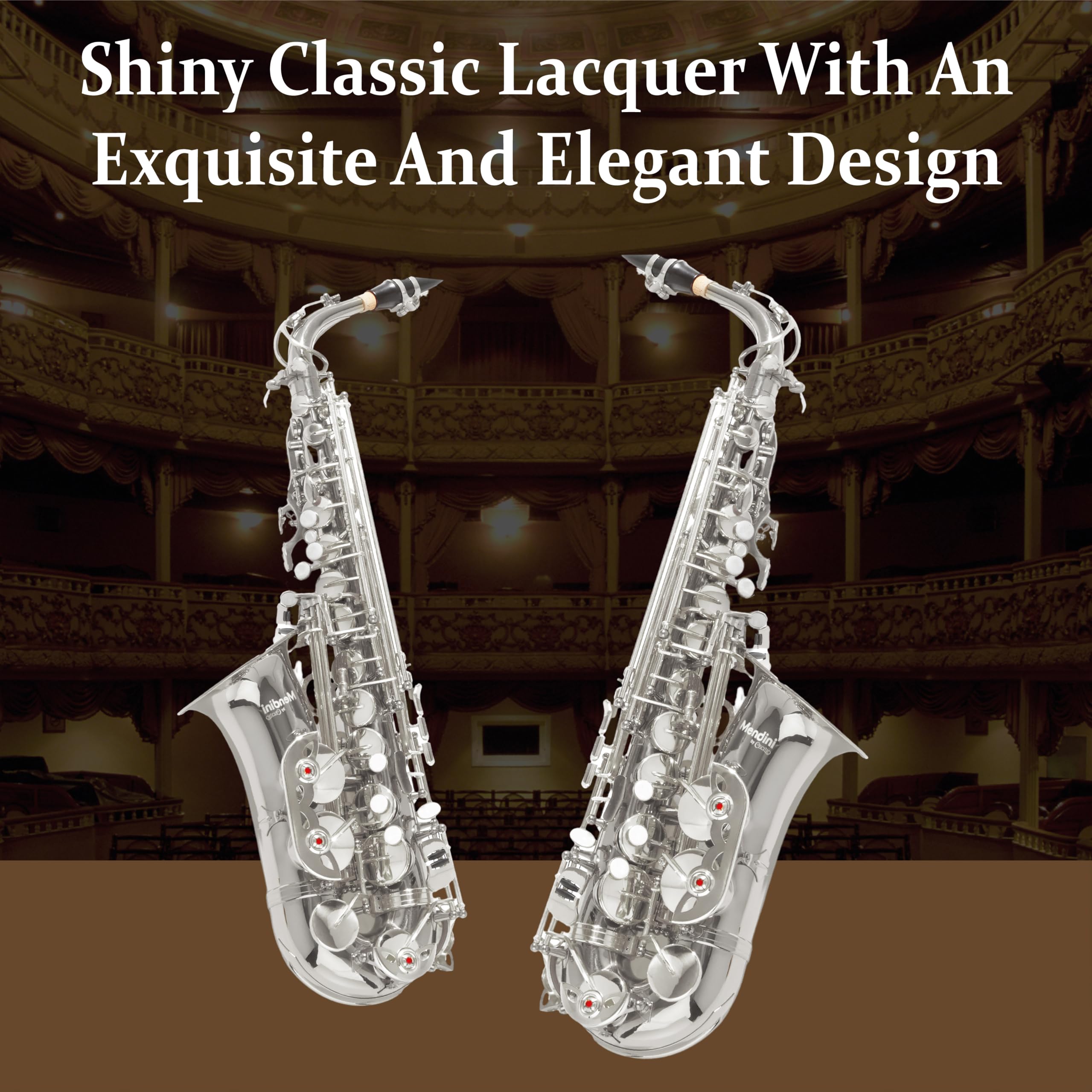 Mendini by Cecilio MAS-N+92D+PB Nickel Plated E Flat Alto